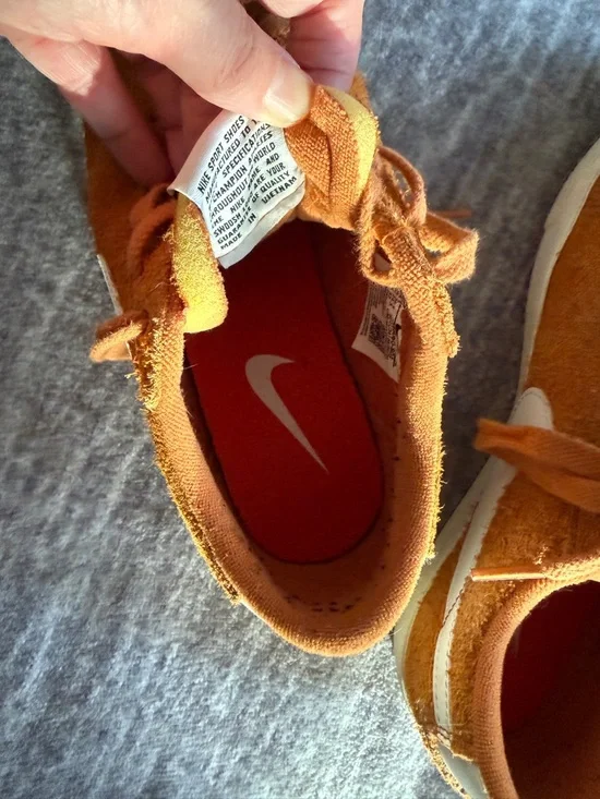 Nike Blazer Low ‘77 Vintage Orange Suede Low-Top Sneakers Womens 7.5 - Picture 8 of 9